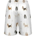 thumbnail image 2 of FREEAMG Basset Hound Puppy Pattern Men's Pajama Pants Shorts Sleepwear Lounge Pajama Bottoms, 2 of 7