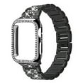 thumbnail image 1 of BXUXOHS (1/2Pack)  Bling Solid Stainless Steel Band for Apple Watch Bands and Case 38mm 40mm 41mm 44mm 45mm 42mm for Women, Link Metal Band with 
Cover Bumper for iWatch Series 8 7 SE 6 5 4 3 2 1, 1 of 21