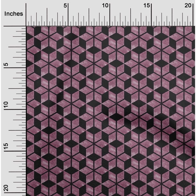 oneOone Rayon Pink Fabric Geometric Craft Projects Decor Fabric Printed By The Yard 56 Inch Wide