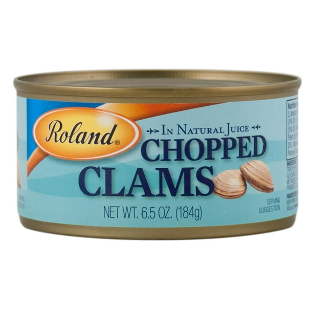 Roland Canned Chopped Clams, in Natural Juice, 6.5 Oz