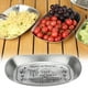 thumbnail image 4 of Bandeja de hojalata vintage para exteriores, para fruta, para acampar, para aperitivos, pasteles, barbacoas, con relieve., 4 of 5