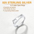 thumbnail image 6 of U7 Sterling Silver Women Ring with Initial Letter A Minimalist Stackable Finger Rings Women's Jewelry Birthday Gift, 6 of 6