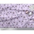 thumbnail image 3 of Soimoi Purple Georgette Viscose Fabric Paw Dog Printed Craft Fabric by the Yard 42 Inch Wide, 3 of 3