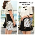 thumbnail image 6 of FORMRS Crossbody Bag for Women Quilted Travel Shoulder Cell Phone Purse with Chain Strap Handbag, Black Cartoon Snowmen, 6 of 7