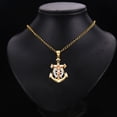 thumbnail image 4 of 14K Tri Color Gold Jesus Crucifix Anchor Religious Pendant | 3C Gold Charm Pendant for Necklace Chain | Jewelry Gift for Men Women | 28 x 18 MM | 2.0 grams, 4 of 9