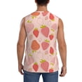 thumbnail image 4 of Kdxio Strawberry for Men's Muscle T-shirt,Sleeveless for Workout Running Athletic Gym Lounge Casual, 4 of 7