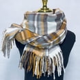 thumbnail image 5 of PIKADINGNIS Winter Cozy Scarf Wraps Classic Tassel Plaid Multi-color Large Long Shawl for Women, 5 of 5