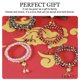 thumbnail image 5 of Pulsera hecha a mano con cuentas de vidrio de lámina dorada, pulseras elásticas de múltiples vueltas, para meditación para hombres y mujeres, 5 of 5