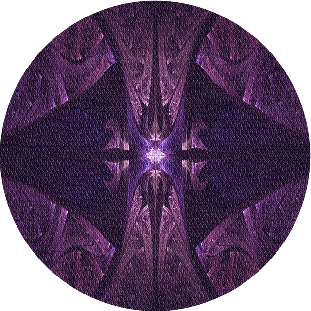 Ahgly Company Tapis Rond Lavable en Machine Intérieur Transitionnel Violet Profond, 4 Pieds Rond