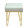 thumbnail image 2 of Chic Home Catha Square Ottoman PU Leather Upholstered Hairpin Legs, 2 of 5