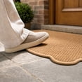 thumbnail image 5 of Scalloped Entryway Doormat 35.43x23.62in Polyester Semi-Circle Rug, 5 of 7
