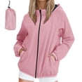 thumbnail image 2 of Mgmyaa Veste Imperméable à Capuche pour Femmes Coupe-Vent Légère avec Poches, 2 of 9