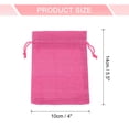 thumbnail image 2 of Bolsas de Yute Uxcell con Cordón, Sacos de Favor, Bolsas de Joyería para Regalos, Rojo Rosa, 2 of 7