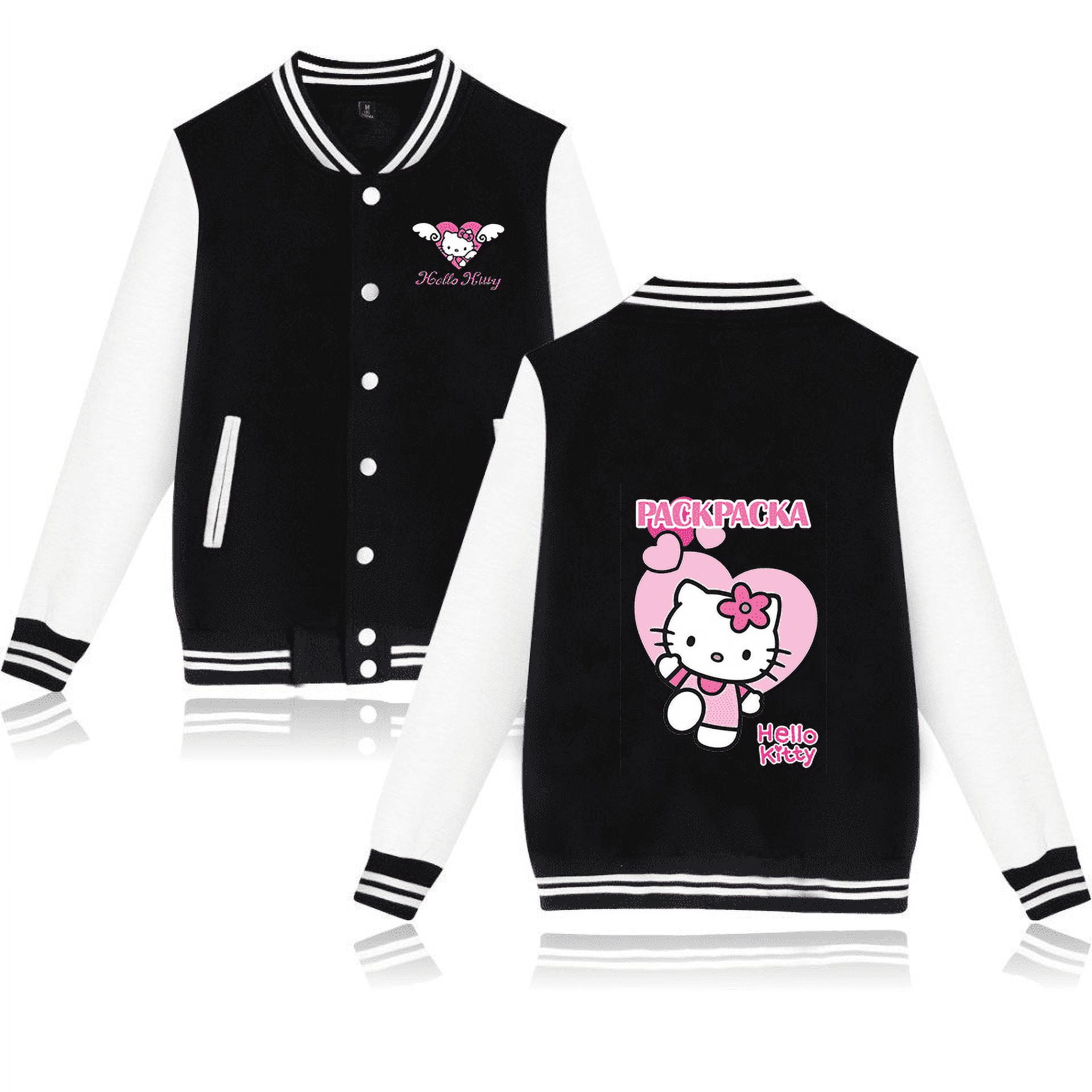 Hello Kitty Bomber Jacket Women Men Autumn Baseball Jacket Coat