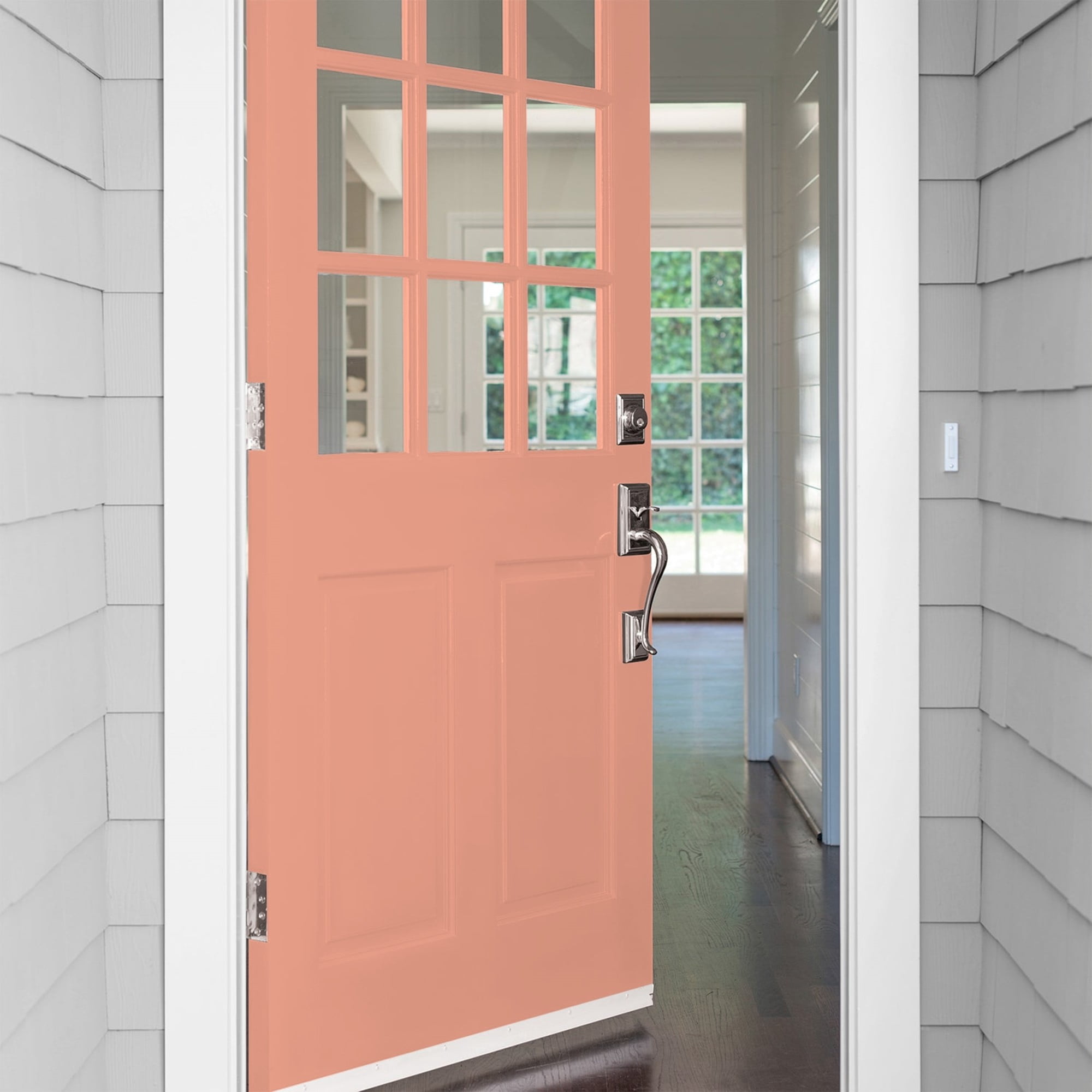 Glidden One Coat Opal Fire / Orange Satin Exterior Paint with Primer, 1 Gallon