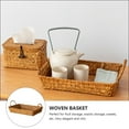 thumbnail image 5 of ifundom 1Pc Decorative Yellow Woven Basket for Practical Snack and Sundry Storage, 5 of 8