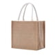 thumbnail image 2 of Jute Tote Bags Burlap Bags with Soft Handles Reusable Shopping Bags Women's Summer Beach Travel Bag, 2 of 4