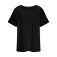 thumbnail image 5 of Rciityk Womens Summer Plus Size Tops Short Sleeve V Neck Solid Color T Shirts Casual Oversized Tees Tops - Summer Savings Clearance, 5 of 5