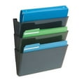 thumbnail image 2 of Deflecto Sustainable DocuPocket Letter Black-3 pocket 50% Recycled Content 3 Pocket(s) - 7" Height x 13" Width x 4" Depth - Recycled - Black - Plastic - 3 / Set, 2 of 4