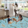 thumbnail image 4 of Soft Modern Area Rug for Living Room, Bedroom, Durable Home Decor Carpet, 8x10ft, Elegant Cyan, 4 of 8
