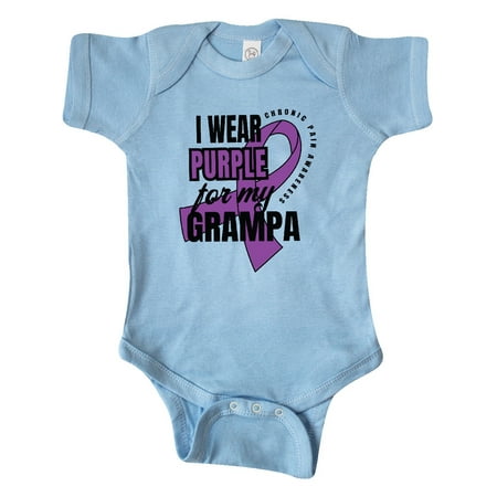 

Inktastic Chronic Pain I Wear Purple For My Grampa Gift Baby Boy or Baby Girl Bodysuit