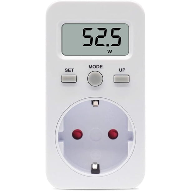 Medidor de consumo de energía, medidor de electricidad de enchufe, medidor de costo de energía, medidor de costo de electricidad, medidor de electricidad, enchufe con pantalla digital, pantalla LCD, potencia máxima 3680W esquí esquí Gafas de esquí
