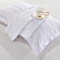 thumbnail image 5 of SouMaox White Satin Pillowcase Thickened Elegant Bedding Smooth Sleep Surface Guestroom Use for Hotel Style Bedroom Decor, 5 of 9