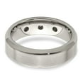 thumbnail image 5 of Edward Mirell Titanium Beveled .09 ct Dia w/Sterling Silver Bezel Band, 5 of 7