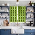 thumbnail image 2 of Saint Patrick's Day Kitchen Curtains Window Panels, Green Rainbow Lucky Clovers Striped Insulated Window Treatment Curtain, Grommet Curtains for Bedroom/Living Room/Bathroom, 2 Piece 42"Wx63"L, 2 of 8