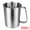 Silver 500ml, variant on Unique Bargains Stainless Steel Measuring Cup Silver with Cover 1000ml