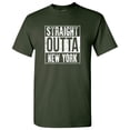 thumbnail image 2 of Straight Outta New York - New York Football T Shirt - X-Large - Forest, 2 of 6