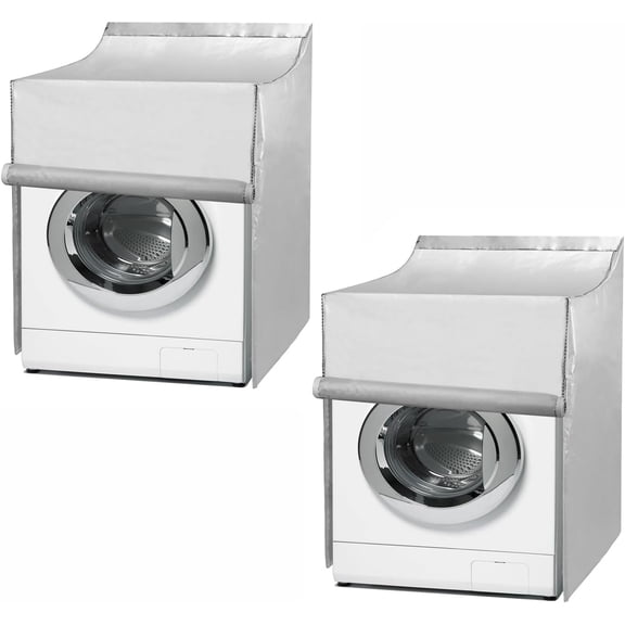 Washer and Dryer Covers, 2 Pack Heavy Duty Waterproof Washing Machine Cover for Most Top Load or Front Load Machine, Dustproof, All Weather Protection, 29" W x 28" D x 43" H