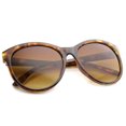 thumbnail image 4 of sunglassLA Unisex Women's Fashion Horn Rimmed Oversized Cat Eye Sunglasses (Tortoise / Amber) - 58mm, 4 of 4