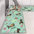 thumbnail image 2 of Kitchen Rugs Sets Of 2,Dachshunds and Pioneer Flower Anti Fatigue Kitchen Mat Rugs Non Slip Washable,Decorative Kitchen Floor Mats for Kitchen,Sink,Laundry,17"X47", 2 of 5