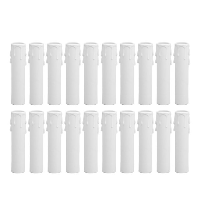 E12 Candelabra Base Sockets, Simulation Wax Drop Lifelike 4 Inch Decorative E12 Candle Covers Sleeves 20pcs For Hotel For Restaurant ANGGREK Otros