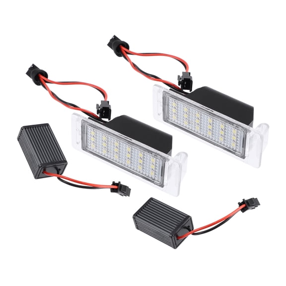 1 Pair Car 6000K White LED License Plate Light Assembly 20944894 2835SMD for Chevy Corvette 2014-2019