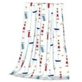 thumbnail image 3 of Bingfone Nautical Lighthouse Sailboat Print Flannel Fleece Blanket Throw Blanket For Bed,Sofa,Couch,Travel,Camping(80"X60"), 3 of 9