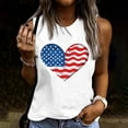 thumbnail image 2 of Independence Day Patriotic Tank Tops for Womens, Summer Round Neck Tee Sleeveless Shirts Usa Flag Star Stripe Camsiole Vintage Causal Vest Going Out Holiday Beach Party Camis Tunics Tee Outfits, 2 of 4