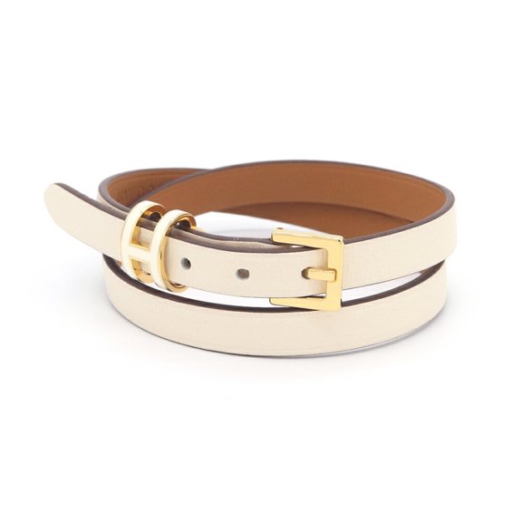 Pre-Owned Hermes Pop H Double Tour Bracelet H500349, Cl Veau Swift Leather, K Stamp,...