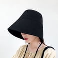 thumbnail image 5 of COCOpeaunt New Summer Foldable Bucket Hat Foldable Fisherman Hat Women Soft Beach Big Wave Shade Fisherman Cap Fashion Solid Panama, 5 of 6