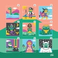 thumbnail image 3 of Trodat Pixel Stamp Fantasy - The combination of Pixel Art and Stamp by Numbers, 1 coloring book for children, 18 fantasy templates & 6 colorful stamps (purple, green, yellow, orange, pink, black), 3 of 9