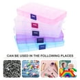 thumbnail image 4 of Eease 5pcs Plastic Tools Storage Container 15-compartment Parts Storage Boxes, 4 of 6
