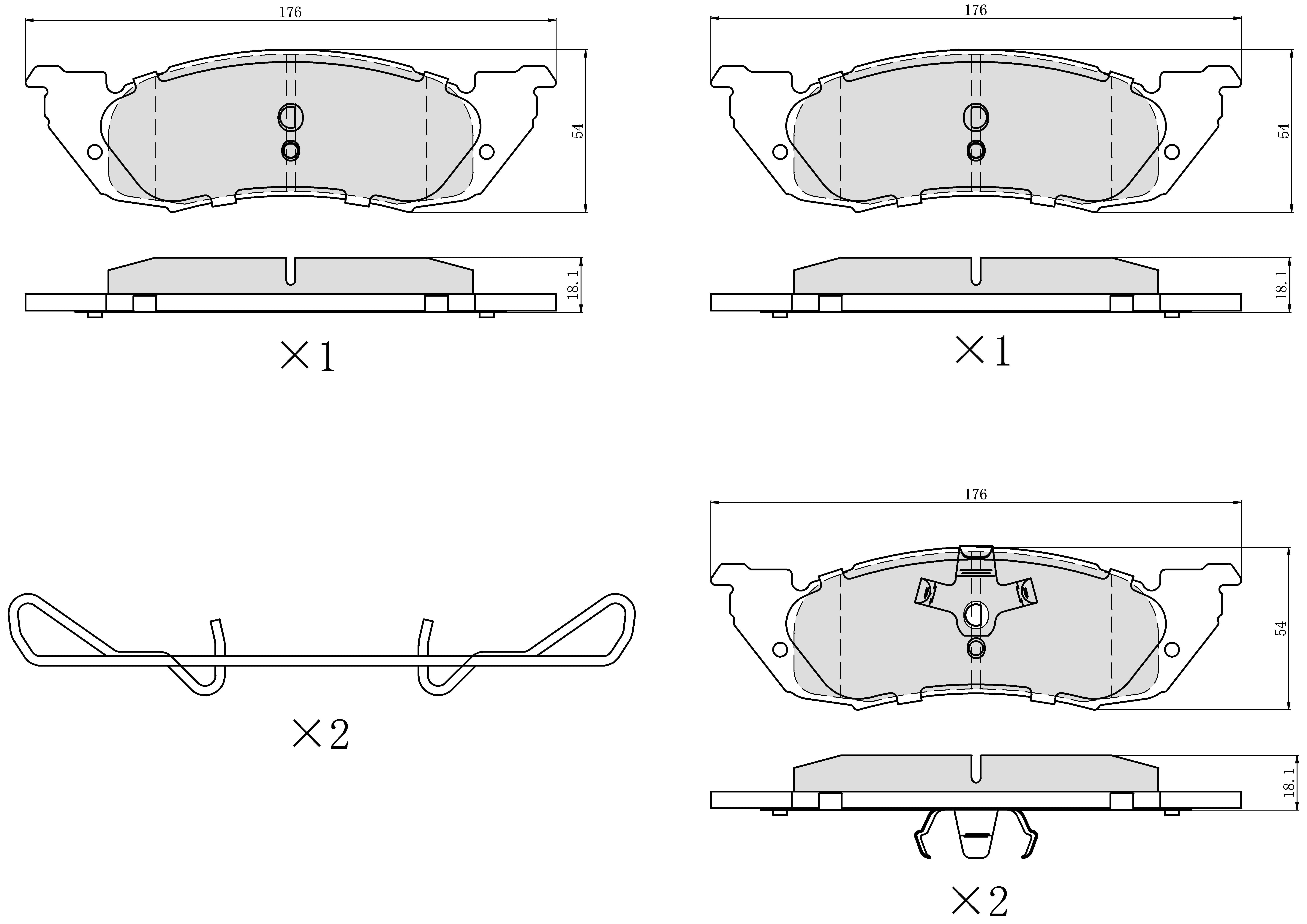 Winstop Brake Pad Set, Front WS.0529.0.M, Dodge Dakota 1998-1991