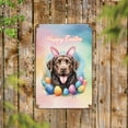 thumbnail image 2 of Happy Easter Chesapeake Bay Retriever with Bunny Ear Headband and Flowers Vertical Metal Aluminum Sign Chessie Dog Lover Wall Art Home Decor - 13001, 2 of 5