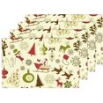 thumbnail image 5 of EREHome Set de 4 Sets de Table Joyeux Nouvel An, Protecteur de Table 12x18 Pouces, 5 of 5
