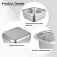 thumbnail image 4 of Stainless Steel Washing Up Bowl, Multi-Purpose Dish Tub for Sink, Large Square Container for Kitchen, Vegetable Washing Basin, Sturdy Dishpan for Home, 4 of 6