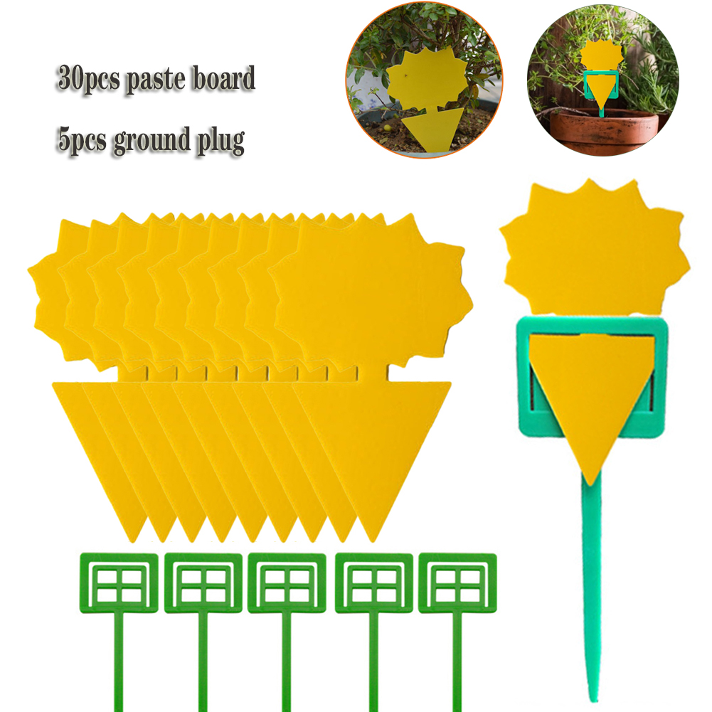 30pcs Two Sided Strong Glue Insect Sticky Board Pest Repellent Board