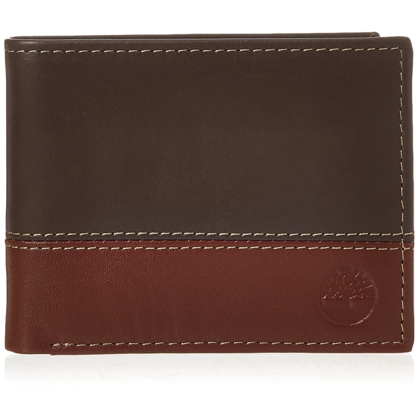 Cartera Timberland Passcase Billetera Bifold de Cuero Marrón para Hombre