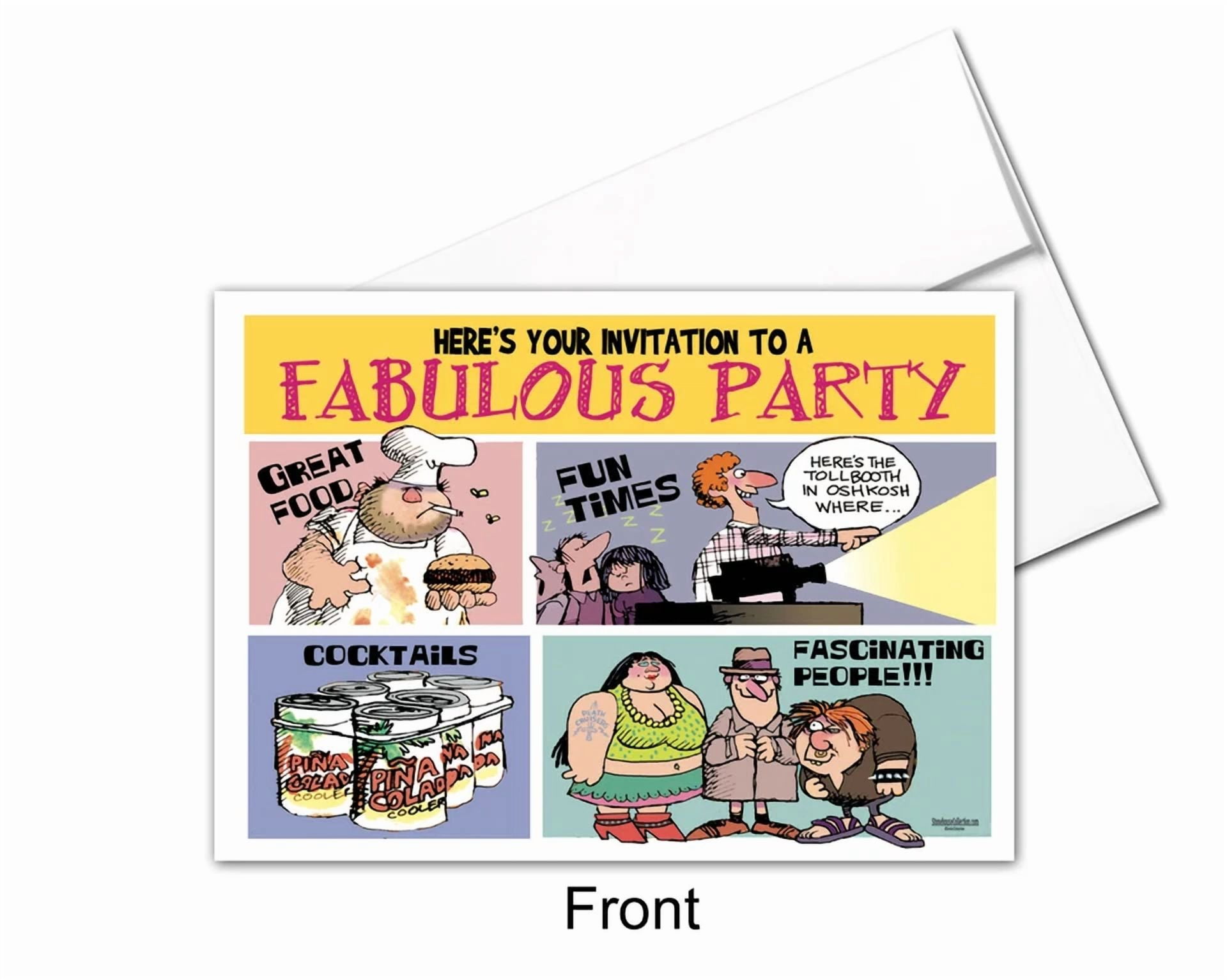 BUTTERFLY- Funny Party Invitations - 25 Invites With Envelopes - 15305
