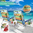 thumbnail image 4 of Waleaf Folding Beach Chair with Cup Holder and Storage Bag -Set of 2, Aluminum Stripes, 4 of 8